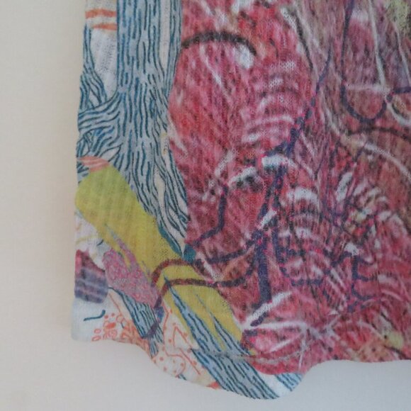 INOAH Artsy Abstract Art To Wear Watercolor Tunic Top Lagenlook Coastal - Size L - Picture 8 of 15